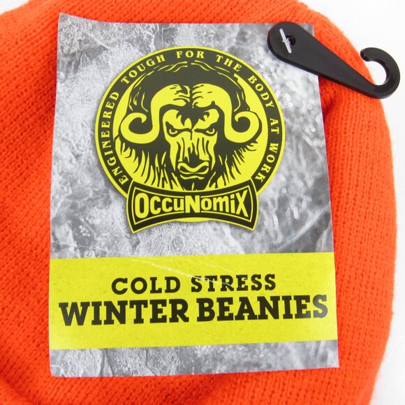 Occunomix Men's Winter Warm Beanie Orange One Size Cold Stress Knit NWT - Picture 5 of 7